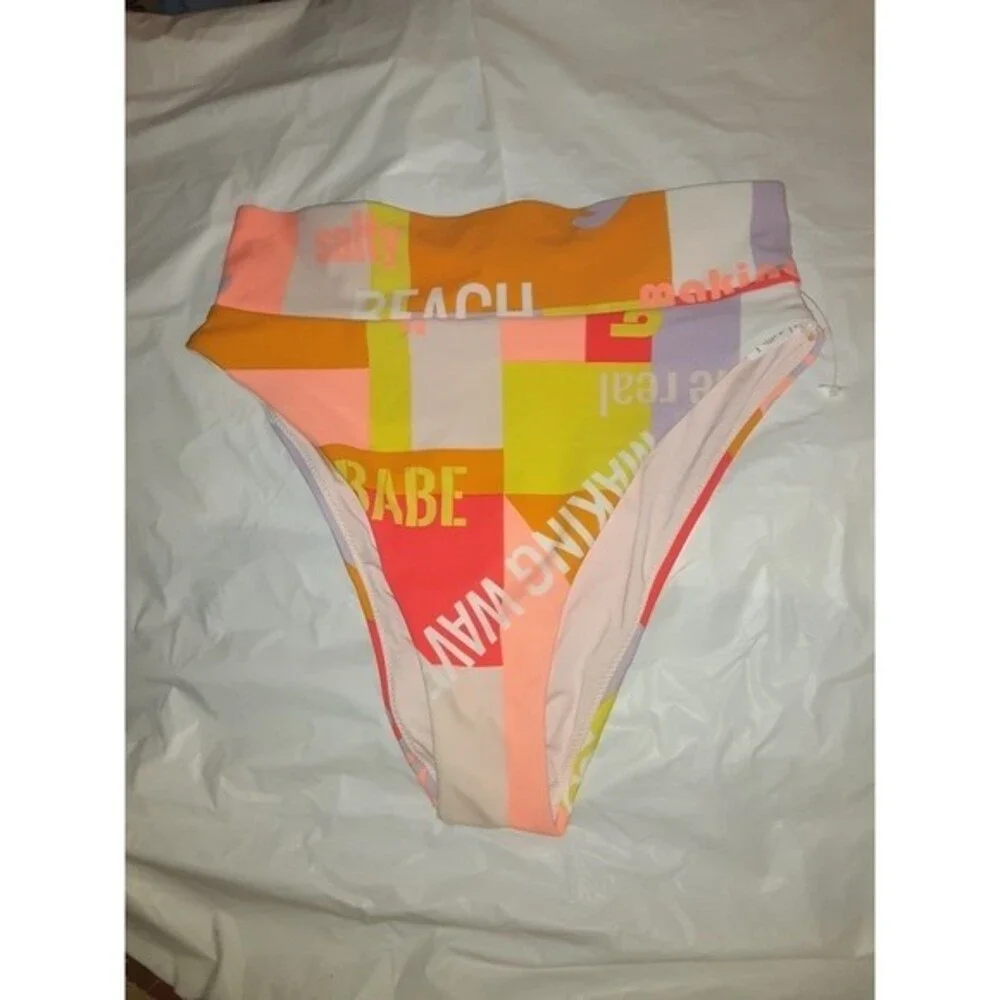 Aerie Medium High-Waisted graphics Bikini